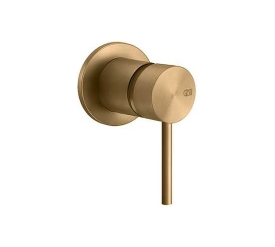 Изображение товара Смеситель встраиваемый Gessi Flessa однорычажный, на 1 выход, внешняя часть, цвет Brass Brushed PVD 54019.727