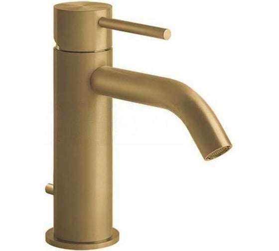 Изображение товара Смеситель для раковины Gessi Flessa донный клапан, соединительные шланги, цвет Brass Brushed PVD 54001.727