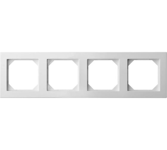 Изображение товара Четырехместная рамка LIREGUS Эпсилон K14-245-04 E/B белая 28-041