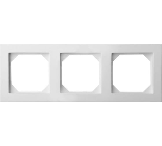 Изображение товара Трехместная рамка LIREGUS Эпсилон K14-245-03 E/B белая 28-040