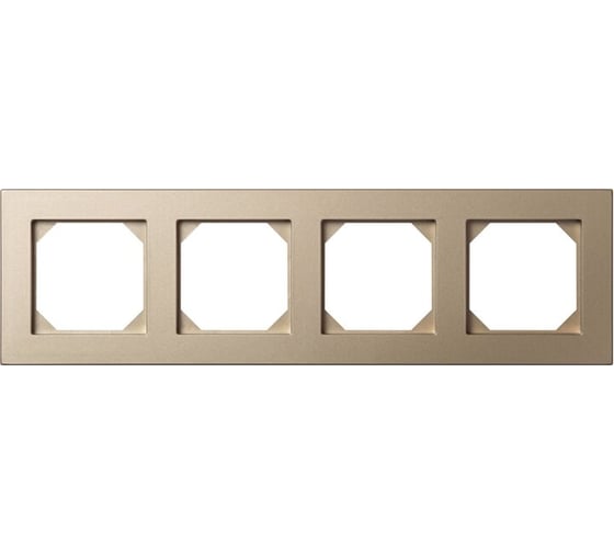 Изображение товара Четырехместная рамка LIREGUS Эпсилон K14-245-04 E/Ch шампань 28-321