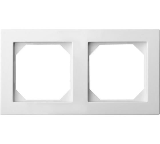 Изображение товара Двойная рамка для розеток LIREGUS Эпсилон K14-245-02 E/B белая 28-039