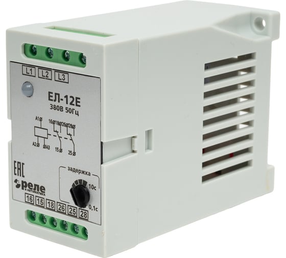 Изображение товара Реле контроля трехфазного напряжения Реле и Автоматика, ЕЛ-12Е 380В 50Гц A8222-77135242