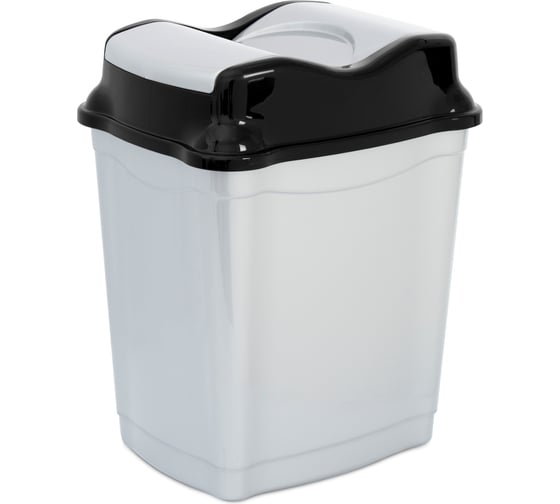 Изображение товара Ведро для мусора HOBBY LIFE WHIRPOOL серое 9 л HL011501