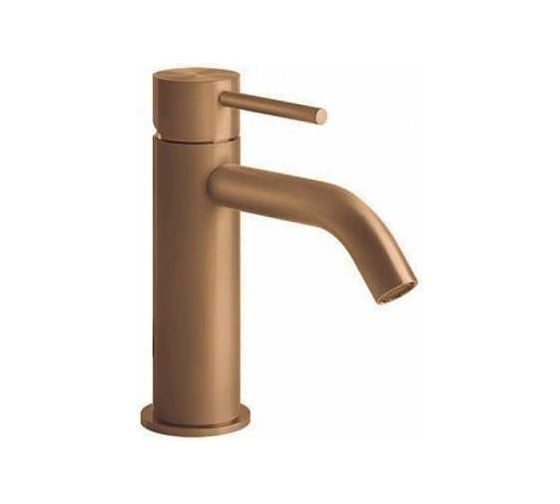 Изображение товара Смеситель для раковины Gessi Flessa без донного клапана, соединительные шланги, цвет Warm Bronze Brushed PVD 54002.726