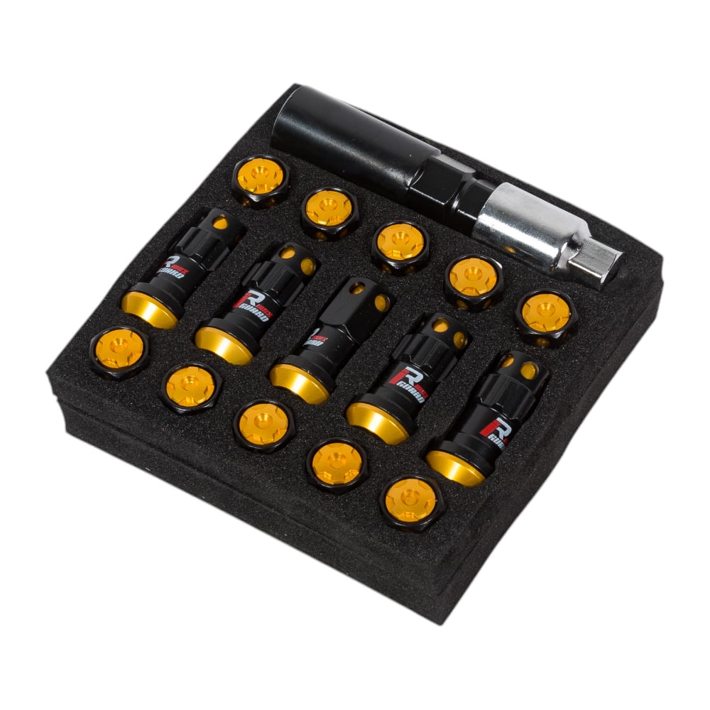 Изображение товара Комплект гайек М12x1.25 STARLEKS 19 штук хром и золото