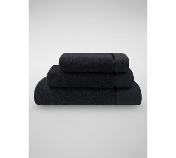Изображение товара Полотенца махровые DIANA Нуар, цвет: Черный (30x50, 50x90, 70x140 см) НПМDН-Ч-30-50-70