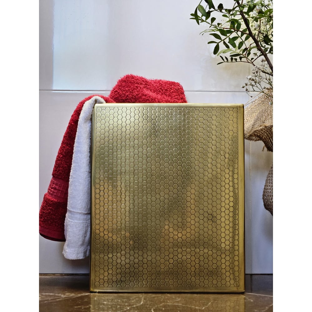 Изображение товара Мусорная корзина Covali МЁД SH-8592G нержавеющая сталь золотистая настольная