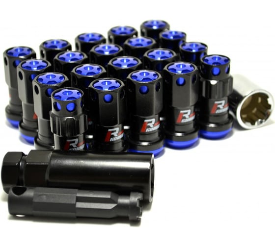 Изображение товара Комплект гаек М12x1.25 Чёрный/Синий STARLEKS kk911944RCN(16/4/3)BL