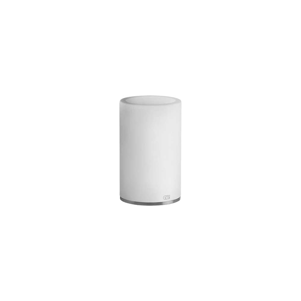 Стакан настольный Gessi 316 Accessories белый композитный материал, держатель, цвет Steel Brushed 54731.239