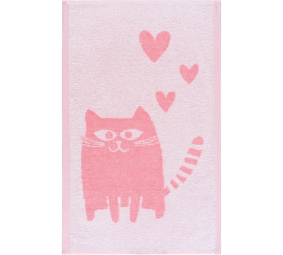 Изображение товара Полотенце Guten Morgen Ткань махровая, Кэт Лав (30x50 см 1 сорт) ПМКл-30-50