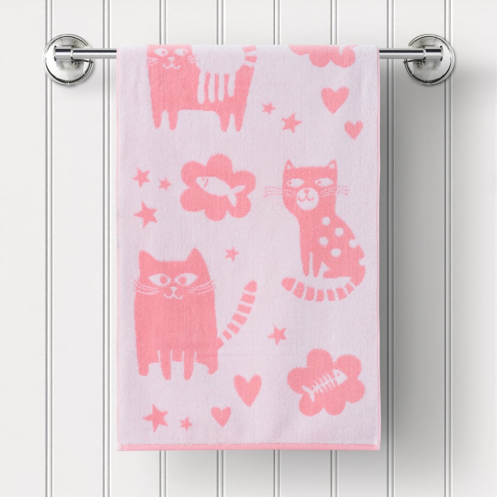 Изображение товара Полотенце махровое 50x90 см Гутен Морген Кэт Лав розовое
