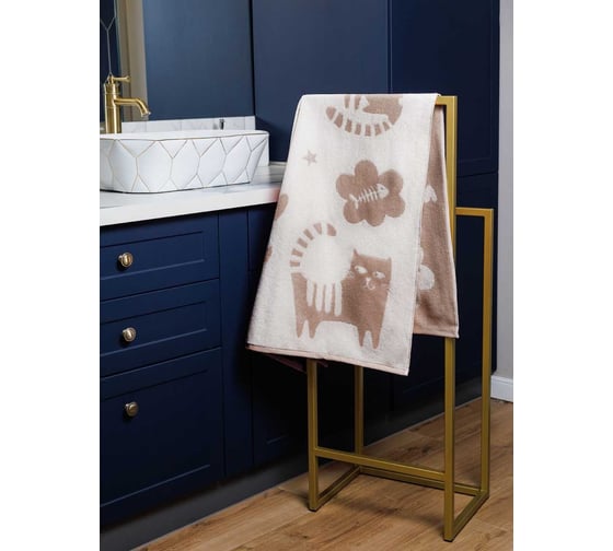 Изображение товара Полотенце Guten Morgen Ткань махровая, Кэт Лав, цвет: Бежевый (50x90 см) ПМ-КЛБеж-50-90