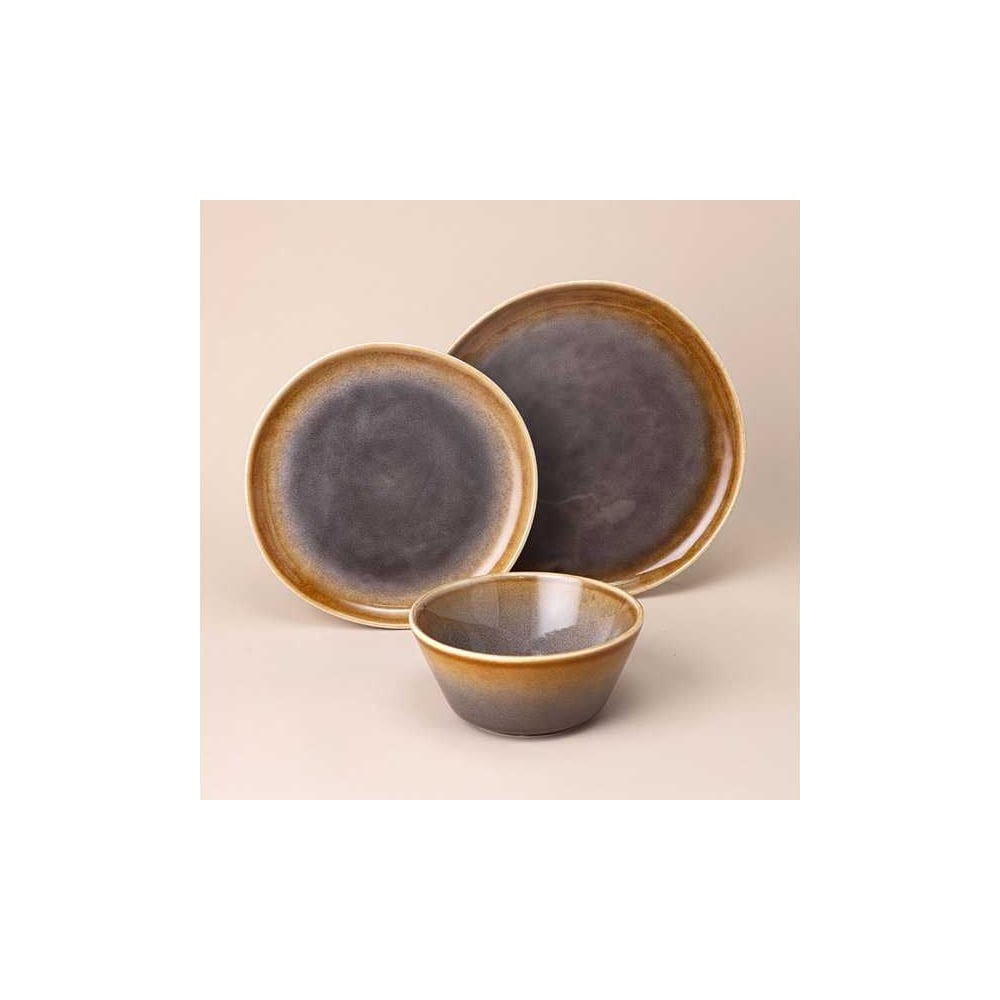 Изображение товара Набор посуды Lefard обеденный на 4 пер. 12 пр. коричневый 191-306