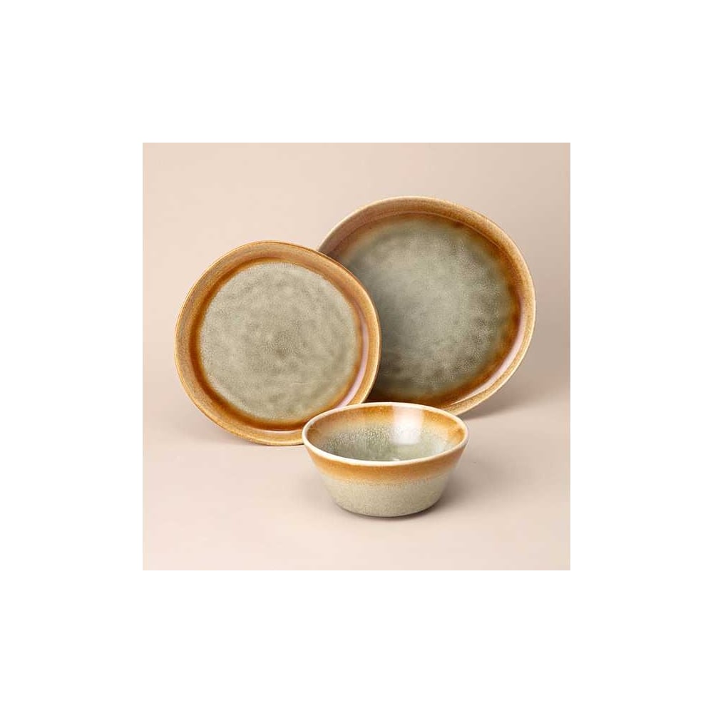 Изображение товара Набор посуды Lefard обеденный на 4 пер. 12 пр. зеленый 191-307