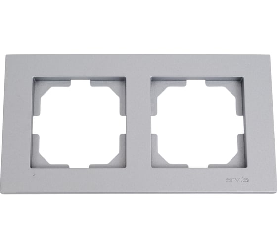 Изображение товара Рамка Arvia electric KAREN ДВОЙНАЯ цвет серебряный  20032000022