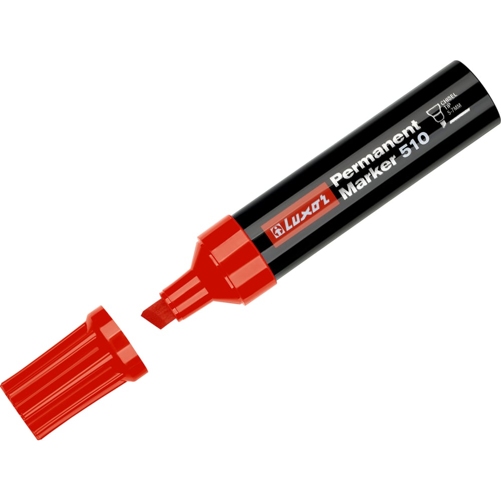 Изображение товара Перманентный промышленный маркер Luxor 3163 красный 5-7 мм набор 12 шт