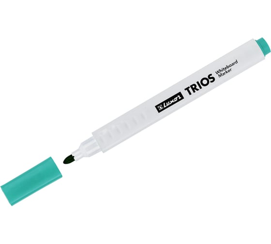 Изображение товара Маркер для белых досок Trios зеленый пулевидный 25мм 12 шт Luxor 33104