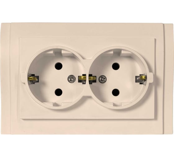 Изображение товара Розетка Metronex Electric Verona Cream двойная c заземлением кремовая FRZ00020208MLK