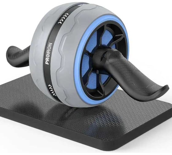 Изображение товара Ролик инерционный для пресса PROIRON с ковриком, серо-голубой РПИ01