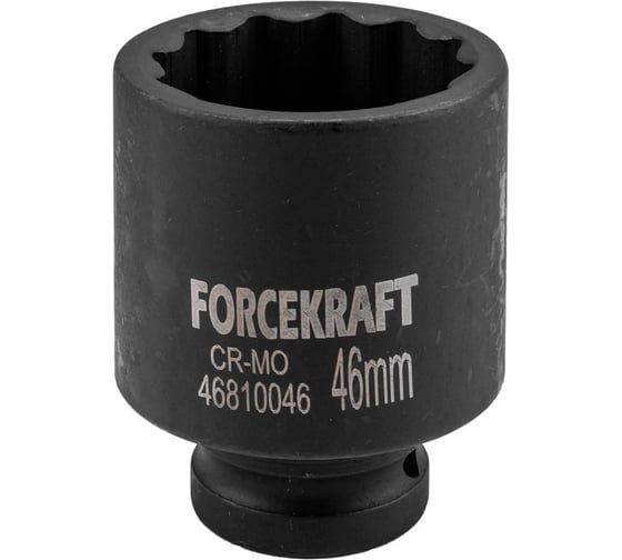 Изображение товара Головка ударная глубокая 46 мм, 3/4"DR, 12-гранная Forcekraft FK-46810046(58432)