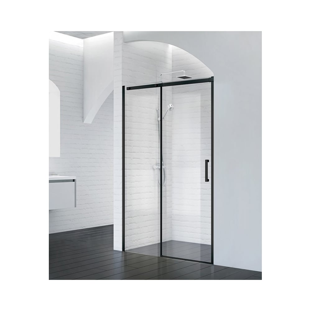 Изображение товара Раздвижная душевая дверь BelBagno ACQUA-BF-1-140-C-NERO