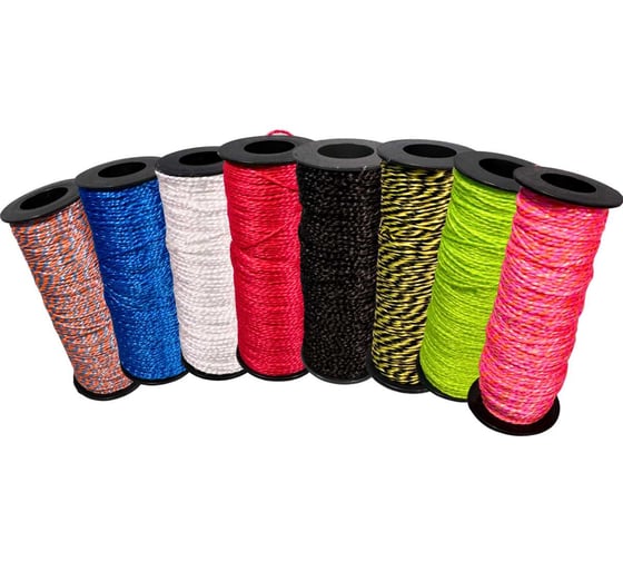 Изображение товара Разметочный шнур ООО Оптхозторг полипропиленовый, строительно-бытовой, на катушке, 1.5 мм, 50 м, разноцвет 21501