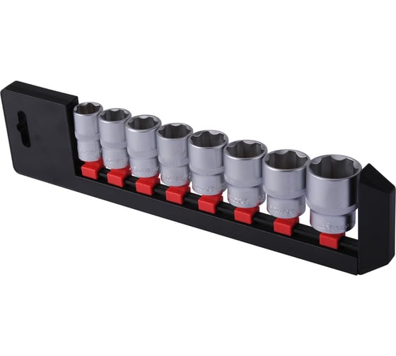 Изображение товара Набор головок шестигранных НГТ6-12-8 (8 шт; 16-27 мм) КВАЛИТЕТ 5027026