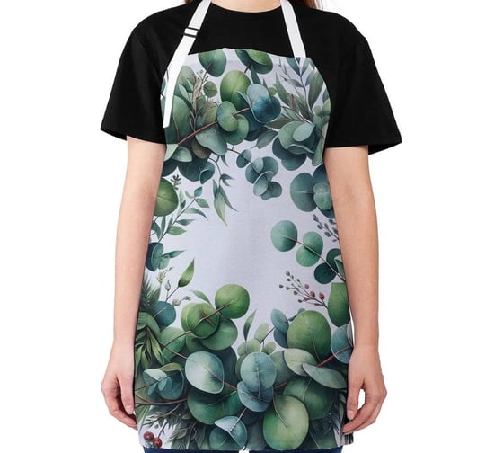 Изображение товара Фартук кухонный JoyArty "Венок эвкалипта", универсальный размер для женщин и мужчин ap_sd1165