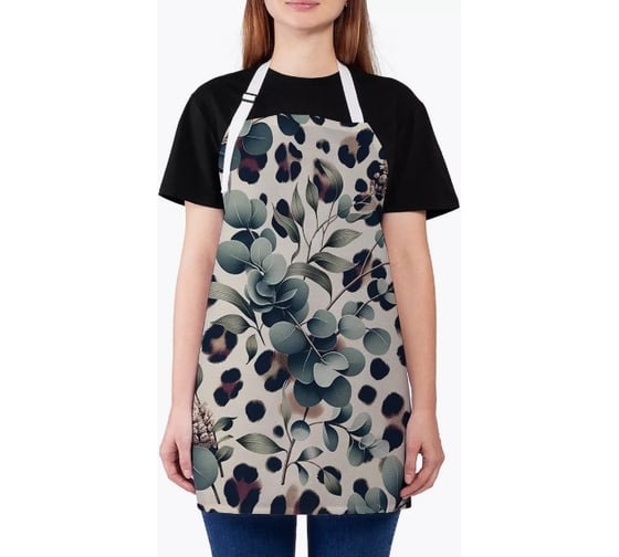 Изображение товара Фартук кухонный JoyArty "Леопардовый эвкалипт", универсальный размер для женщин и мужчин ap_429943