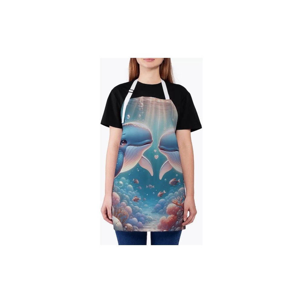 Изображение товара Фартук кухонный JoyArty "Детские киты", универсальный размер для женщин и мужчин ap_430019