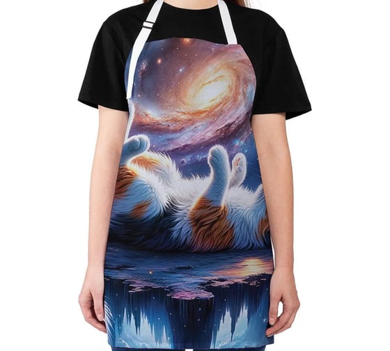 Изображение товара Фартук кухонный JoyArty "Космос котик", универсальный размер для женщин и мужчин ap_sd1421