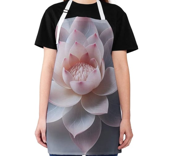 Изображение товара Фартук кухонный JoyArty "Лотос на мраморе", универсальный размер для женщин и мужчин ap_sd1145