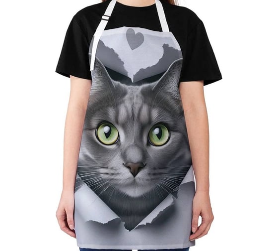 Изображение товара Фартук кухонный JoyArty "Котиковая любовь", универсальный размер для женщин и мужчин ap_sd1087