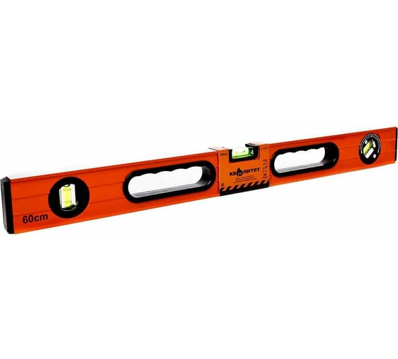 Изображение товара Уровень КВАЛИТЕТ алюминиевый, усиленный, 600 мм, 3 глазка УУ-600-3Ф 6620489