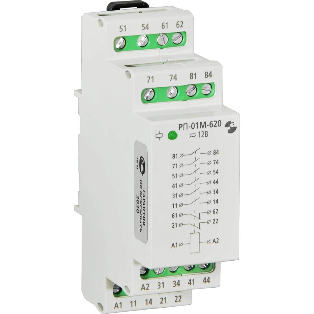 Изображение товара Промежуточное реле Реле и Автоматика РП-01М-620 12В 50Гц/пост. A8223-34124899