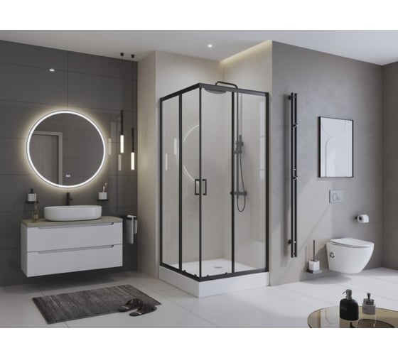 Изображение товара Душевой уголок BelBagno UNO-195-A-2-90-C-NERO