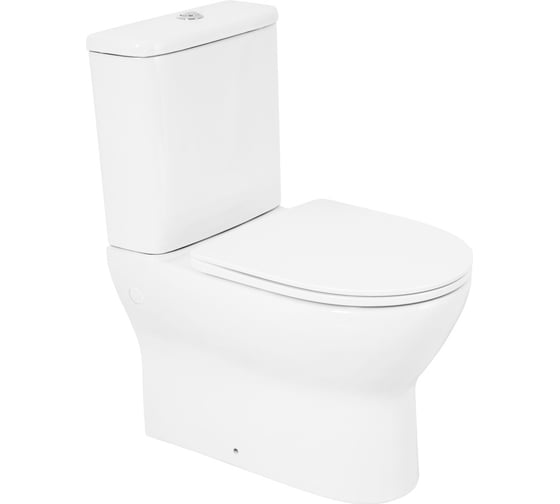 Изображение товара Унитаз-компакт безободковый с быстросъемным сидением с миколифтом BelBagno ENERGIA BB8134CPR/SC BB8134CPR-SC