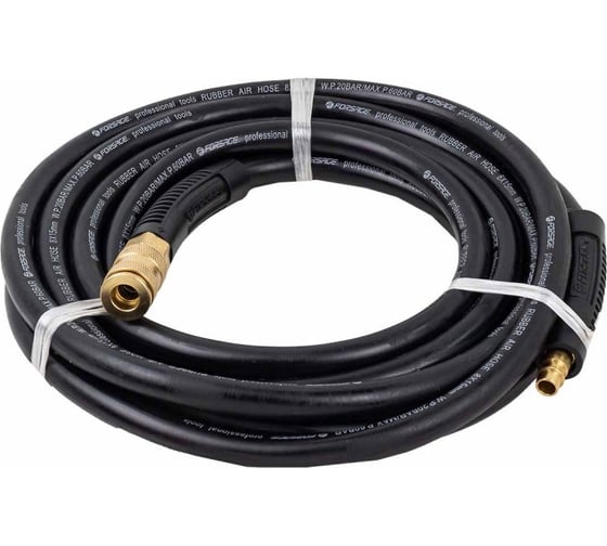 Изображение товара Шланг резиновый воздушный армированный с фитингами 8х15 мм, 5 м Forsage F-AHC-10/D(58656)