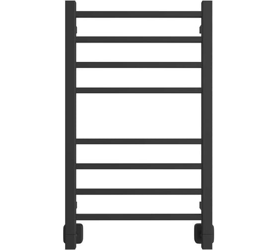 Изображение товара Полотенцесушитель L plaza 80/50 Водяной К8 квадрат Чёрный матовый Двин 4657812413700