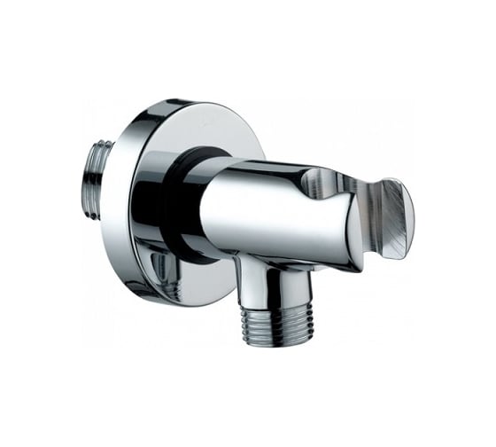 Изображение товара Держатель с шланговым подсоединением Bossini круглая розетка, цвет хром C12000.030