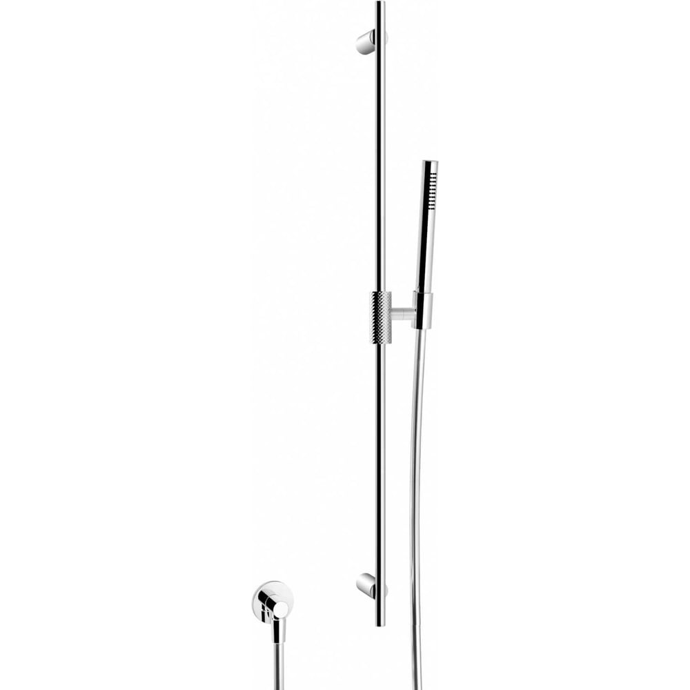 Изображение товара Душевой гарнитур Gessi Anello штанга, ручная лейка с защитой от известкового налёта, шланг 1500 мм, шланговое подсоединение, цвет хром 63482.031
