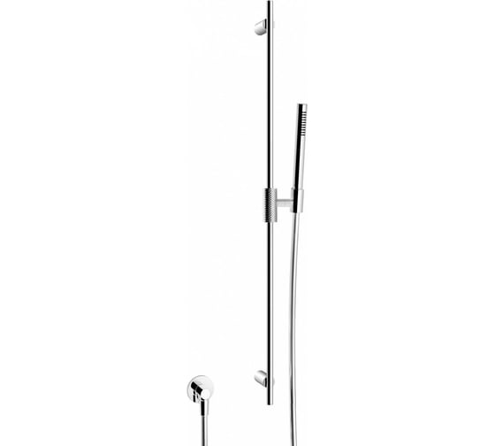 Изображение товара Душевой гарнитур Gessi Anello штанга, ручная лейка с защитой от известкового налёта, шланг 1500 мм, шланговое подсоединение, цвет хром 63482.031