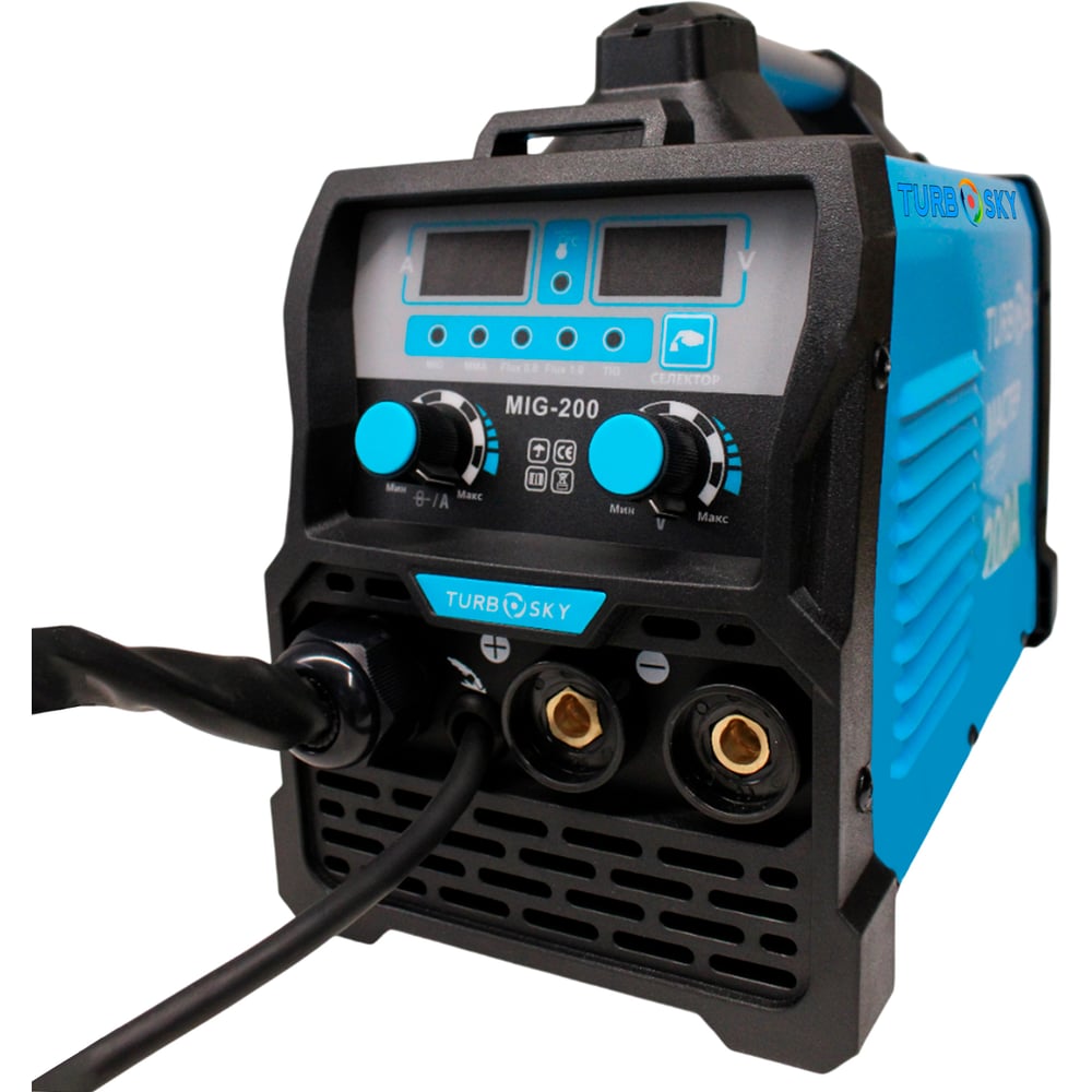 Изображение товара Сварочный аппарат Turbosky MIG-200А Мастер 313 полупрофессиональный инверторный 200 А