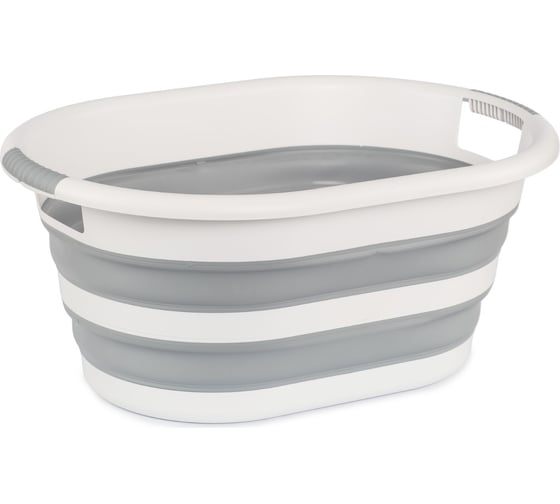 Изображение товара Корзина для белья MAGIC серая 25л 54.5x39x24см складная HOBBY LIFE HL081065GR