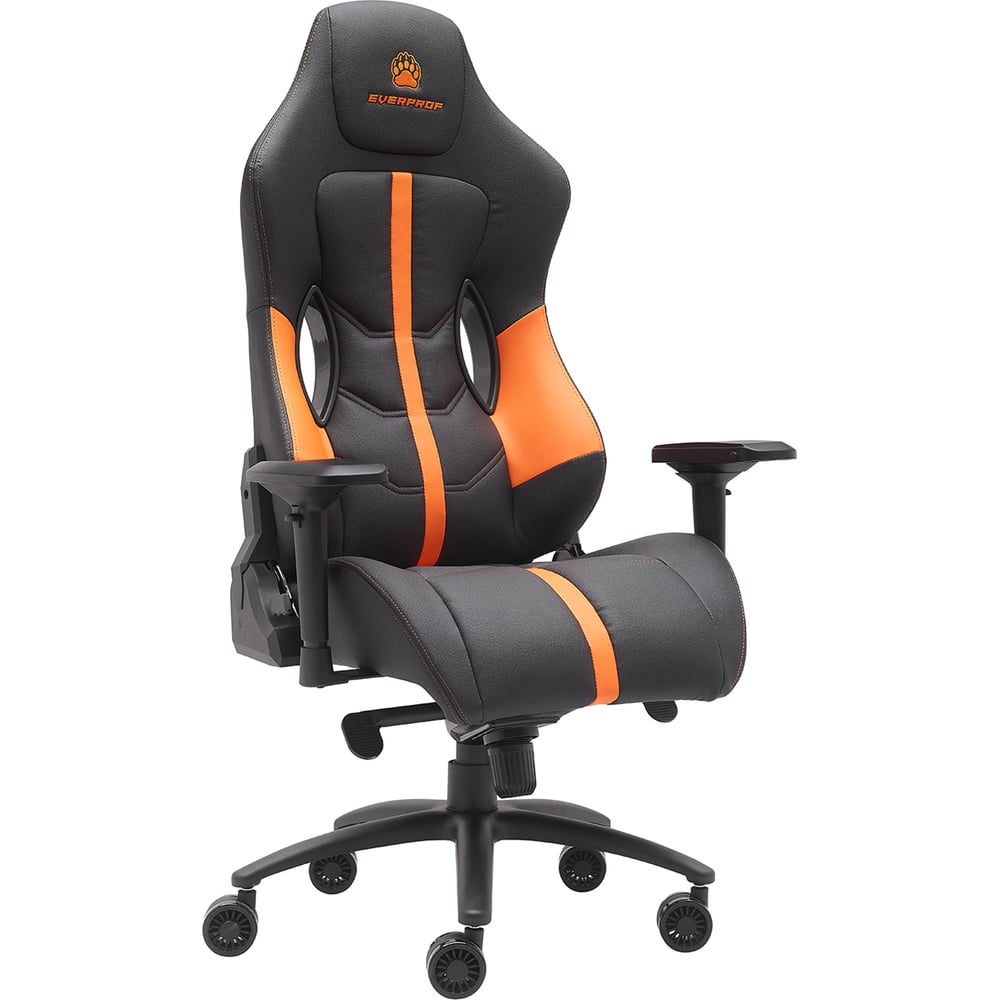 Изображение товара Кресло Everprof Jaguar из экокожи оранжево-черное офисное и игровое