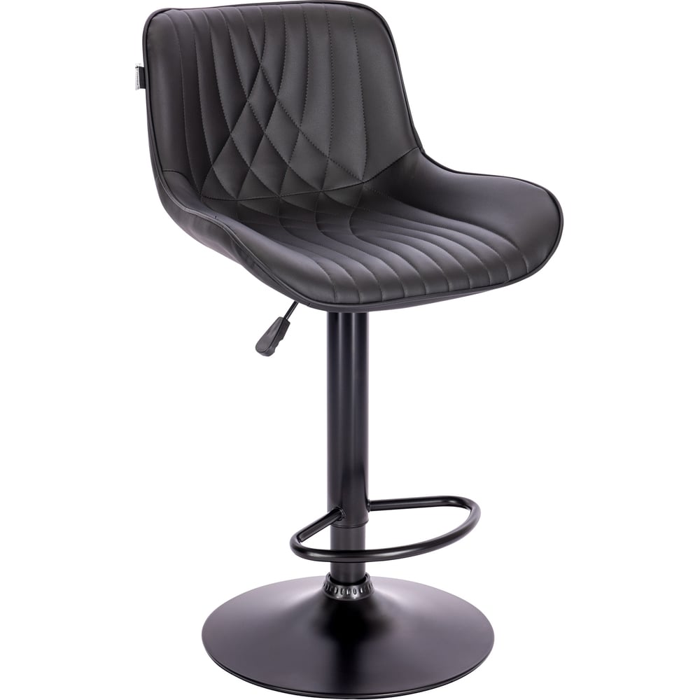 Изображение товара Барный стул Everprof Grace Black с экокожей и газлифтом