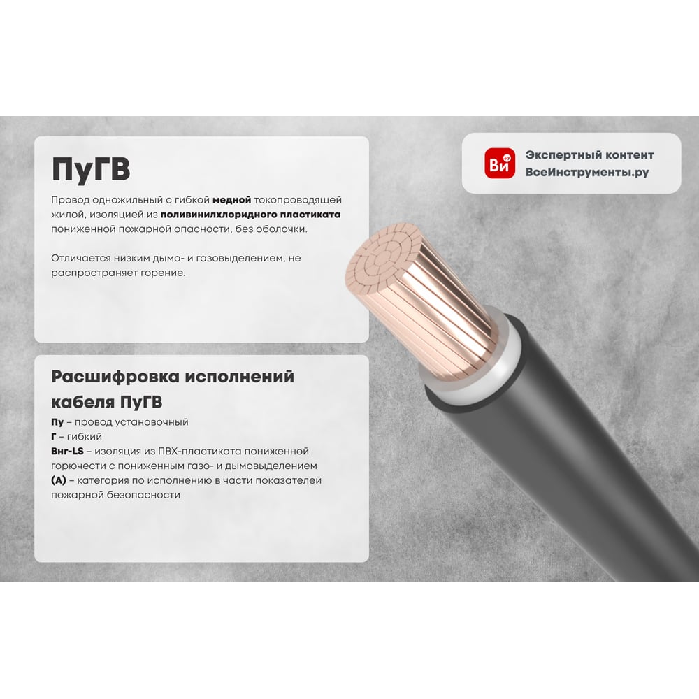 Изображение товара Провод iTOK пугвнг(а)-ls 1x1,5, гост, белый, 100 метров i-KPP-PUGVNG-LS-115-100-WHITE