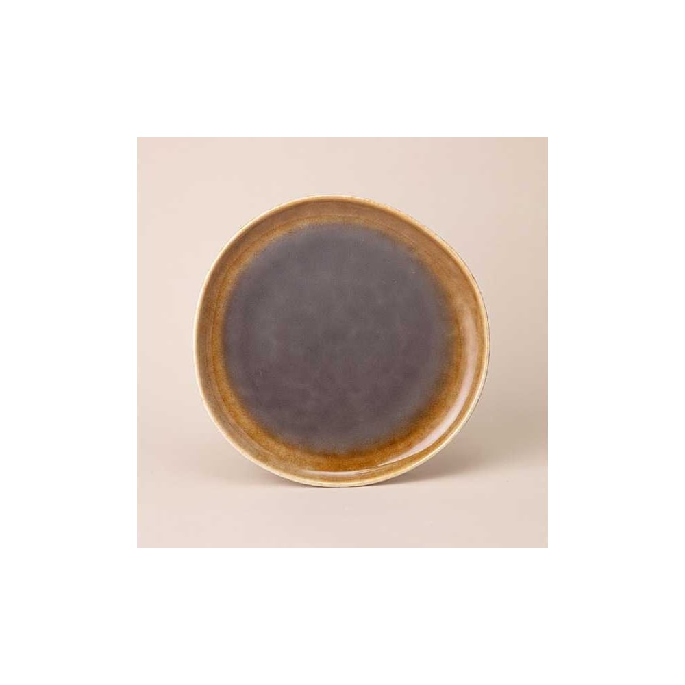 Изображение товара Обеденная тарелка Lefard 24 см коричневая круглая керамика