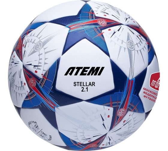 Изображение товара Мяч футбольный ATEMI STELLAR-2.1, PU+EVA, р.4, Thermo mould без швов, окружность 65-66 00-00009856